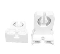 HOMSFOU Portalampada T8 Bianco Durevole a Torsione Non Deviata, Resistente e Ignifugo, Per Uso Domestico in Casa Ufficio Camera Da Letto, Confezione Da 50 Pezzi