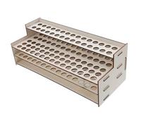 HOMSFOU Portapennelli e Pennelli in Legno Organizer Versatile per Pennelli da Pittura Penne Matite e Trucchi Supporto da Tavolo Resistente e Facile da Montare per Artisti e Creativi