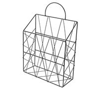 HOMSFOU Portariviste Parete Nero Organizer Decorativo per Libri e Documenti Portariviste Sospeso per Casa e Ufficio Supporto Murale per Libri e File