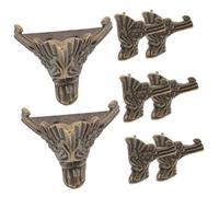 HOMSFOU Protezioni Per Gli Angoli Delle Scatole in Lega Di Zinco Vintage 8 Pezzi Protezioni Decorative Per Le Gambe Dei Mobili Per Scatole Di Legno