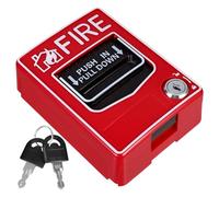 HOMSFOU Pulsante di Allarme Antincendio Manuale Reset con Chiave, Interruttore di Chiamata di Emergenza Ripristinabile, Dispositivo di Sicurezza per Intervento Immediato in Edifici