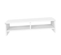 HOMSFOU Scaffale rialzato Supporto per Schermo per Monitor Supporto per Monitor da scrivania mensola scrivania Desk Shelf alza Monitor per scrivania Supporto per Laptop Desktop di Legno