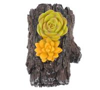HOMSFOU Scatola Porta Chiavi da Giardino Design Forma Ceppo per Nascondere Chiavi Decorazione per Esterni e Sicurezza per e Spazi Esterni