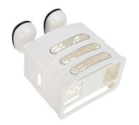 HOMSFOU Scatola Porta Router Wifi Strati in Plastica Bianca con Gestione Cavi Elegante Organizer Casa per Modem e Proiettori Mensola Decorativa Multiuso