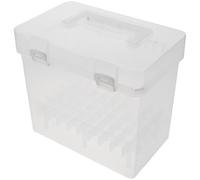 HOMSFOU Scatola Trasparente Per Marcatori Con Base Organizer Portatile Per Artisti Contenitore Multiuso Per Casa Scuola e Viaggi Colori Di Spazio Ampio Per Penne e Materiale Artistico