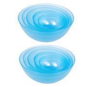 HOMSFOU Set 10 Pezzi Ciotole per Maschera da Salone in Plastica Resistente, per Miscelare Maschere Viso Fai da Te e Preparazione Olio Chioma, Colore Casuale, Kit Bellezza