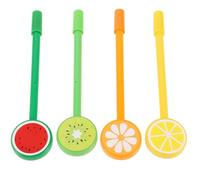 HOMSFOU Set 12 Penne Gel Multiuso a Forma di Frutta, Penne Carine per Studenti Design Ergonomico Antiscivolo, Adatte per Scrittura Scolastica e Ufficio