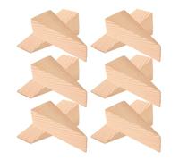 HOMSFOU Set 12 Pezzi Fermaporta Triangolare in Legno Massello Naturale Cunei Antiscivolo per Porte e Mobili Blocco Porta Texture a Venatura Fine per Casa Ufficio e Hotel