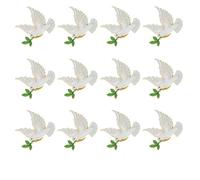 HOMSFOU Set 12 Pezzi Spilla della Pace in Lega di Zinco, Accessori Eleganti Durata e Brillantezza per Funerali e Incontri di Lavoro