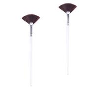 HOMSFOU Set 2 Pennelli Applicatori per Maschera Viso Donna, Pennelli Sintetici per Maschera Fango e Crema, Manico Legno Bianco Ergonomico per Cura Pelle e Trattamento Corpo