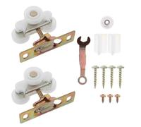 HOMSFOU Set 2 Rulli Silenziosi per Porte Scorrevoli in Nylon Accessori Rulli di Ricambio per Armadi e Porte a Scomparsa Ferramenta per Montaggio Versatile in Cucina e Bagno