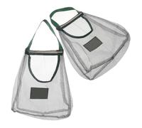 HOMSFOU Set 2 Sacchetti Rete per Verdura da Cucina Riutilizzabili in Poliestere Traspirante e Resistente per Aglio e Verdura da Appendere in Casa