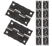 HOMSFOU Set 20 Cerniere in Bronzo Vintage per Scatole di Legno Cerniere Pieghevoli Decorative per Portagioie e Sportelli di Armadietti Ferramenta in Ferro con Viti per Restauro e Fai da