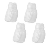 HOMSFOU Set 4 Pezzi Statuette Gufo Fai da Te Modello Incompiuto per Lavoretti Creativi Ragazzo Ragazza Decorazioni Feste Centrotavola Pittura Artigianato Artistico