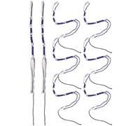 HOMSFOU Set 8 Nappe Tzitzit Blu e Bianco per Scialle di Preghiera Ebraico Tallit, Corde Tradizionali Frange per Sinagoga e Uso Religioso, Accessori Decorativi e Funzionali per Jeans