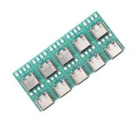 HOMSFOU Set da 10 Pezzi Connettore USB c Femmina Scheda Convertitore PCB USB Type-c 3.1 per Trasmissione Dati Stabile Fai da Te Compatibile