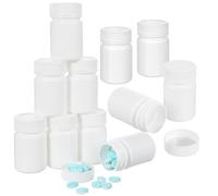 HOMSFOU Set da 20 Contenitori Portapillole da 50 Ml con Coperchio a Vite, Flaconi Vuoti per Pillole Design Inodore, Mini Scatole per Medicinali Portatili per Uso Domestico e Viaggio