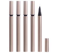 HOMSFOU Set da 5 Pennarelli Eyeliner Liquidi Ricaricabili 1ml Applicatore a Pennello, Tubetti Vuoti Ermetici per Trucco Occhi e Viaggi, Contenitori per Eyeliner Facili da Riempire