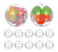 HOMSFOU Set di 100 Palline Trasparenti per Il, per la Lotteria, in Gomma, per riempire Il Fai da Te, per Bambini, in plastica