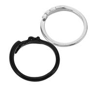 HOMSFOU Set di 2 Anelli Regolabili Uomo Donna Angelo e Diavolo in Lega di Zinco Nera, Resistenti e Leggeri, come Regalo per Anniversario o Ornamento Quotidiano
