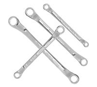 HOMSFOU Set di 4 chiavi a cricchetto a doppia testa per la manutenzione dell'auto Chiave portatile con estremità a cricchetto girevole per spazi ristretti