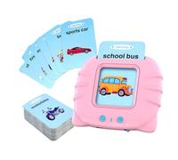 HOMSFOU Set di 56 Carte Didattiche Inglese Parlate, Gioco Educativo Portatile per Apprendimento Precoce, Macchina per Alfabetizzazione e Sviluppo Memoria, per Attività Ludiche