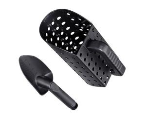 HOMSFOU Set Kit Pala e Paletta per Spiaggia, Strumento per Ricerca di Oggetti in Sabbia, Leggero e Robusto per Caccia e Scavo in Riva al Mare