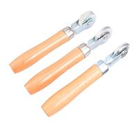 HOMSFOU Set per Riparare Gomme e Tappi 3 Pezzi Rullo Compressore in Legno e Metallo, Leggero ad Alta Durezza per Riparazione Pneumatici Auto