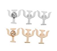 HOMSFOU Simbolo Psi Spille Psicologia 6 Pezzi in Design Elegante per Infermieri e Psicologi Accessori per Bavero e Corpetto