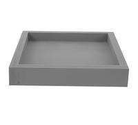 HOMSFOU Sottovaso per Piante Quadrato Grigio 18 Cm in Plastica Stabile Vaschetta di Drenaggio per Interni, Vassoio Porta Vaso Resistente e Riutilizzabile per Bonsai e Fioriere da Balcone