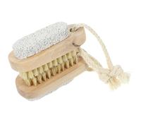 HOMSFOU Spazzola per Corpo da Doccia con Pietra Pomice 2 Pezzi, Accessori la Doccia Esfoliante con Setole Morbide, Spazzola Doppia Funzione per Rimuovere Cellule Morte e Pulizia