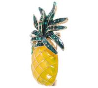 HOMSFOU Spilla a Forma di Ananas Donna in Lega Gialla, Gioiello Versatile e Resistente per Abbigliamento e Borse, per L'estate uno Stile Raffinato