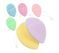 HOMSFOU Spugne per Viso a Goccia 6 Pezzi, Spugne Detergenti Colorate Design Guanto, Morbide e Adatte a Tutti i Tipi di Pelle per Pulizia ed Esfoliazione Quotidiana