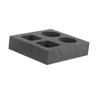 HOMSFOU Stampo in per Metalli Kit per Forno Stampo per in a Fori Strumento per Raffinazione Oro e Argento Conduttività Termica