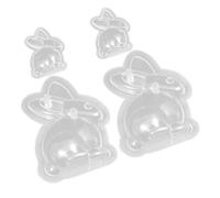 HOMSFOU Stampo per Cioccolato in Plastica a Forma di Coniglio Pasquale, Set da 4 Pezzi per Dolci Pasquali, Forniture la Cottura e Preparazione di Gelatine per Pasqua