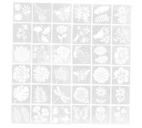 HOMSFOU Stencil per pittura floreale e foglia per artigianato fai da te Modelli decorativi da parete con disegni di uccelli botanici e api d'api riutilizzabili ritaglio arte per legno tela e