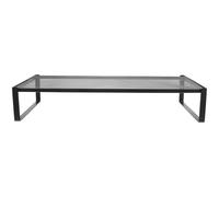 HOMSFOU Supporto Laptop in Metallo e Smontabile per Scrivania Ufficio Organizer da Tavolo e Rialzo Monitor per Comfort Collo e Spazio Ordinato Nero