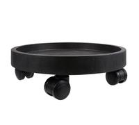 HOMSFOU Supporto per Piante Ruote in Resina Marrone, sotto Vaso Resistente Che Protegge Pavimento, Carrello Portavasi per Giardino e Interno