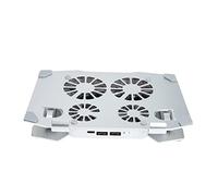 HOMSFOU Supporto Regolabile per Laptop con Ventole Silenziose Raffreddamento e Superficie Antiscivolo Rialzo Ergonomico per Pc Portatile e Scrivania Protezione e Schiena