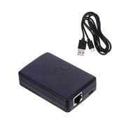HOMSFOU Switching di Rete Rj45 2 Porte in ABS Nero per Uso Networking | 2 in 1 Hub Selettore, Isolamento Fisico, Design Fanless senza Rumore, Adatto a Trasferte di Lavoro