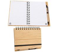 HOMSFOU Taccuini Compatti con Copertina Bamboo Portatile Spirale per e Pianificazione Accademica Memo Pad Conveniente per Studenti e Viaggiatori