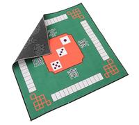 HOMSFOU Tappetino Antiscivolo Verde per Mahjong e Giochi da Tavolo, Copertura Spessa in Gomma Silenziosa, Lavabile e Decorativa per Poker, Domino e Uso Domestico