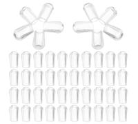 HOMSFOU Tappi Terminali in Gomma Pvc Trasparente 50 Pezzi, Coperture Protettive per Viti e Ganci Metallici, Rivestimenti Rotondi per Grucce e Mensole, Protezione Stabile per Abiti e