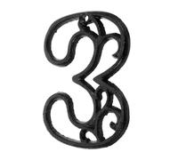 HOMSFOU Targa con numero civico cavo, decorazione da parete in ferro resistente, per uso esterno, elegante numero di porta d'ingresso, per case, appartamenti, bar, spazi commerciali, design resistente