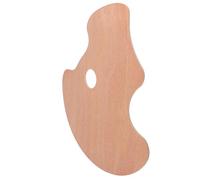 HOMSFOU Tavolozza per Artisti in Legno Tenuta A Mano per Pittura A Olio E Acquerello Vassoio Ergonomico in Legno con Foro per Il Pollice Ideale per Miscelare Colori Artistici
