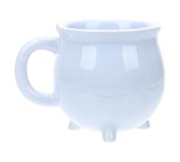 HOMSFOU Tazza da Caffè in Ceramica Blu Lucida a Forma di Calderone, Decorativa e Funzionale per Servire Tè e Cioccolata Calda, Adatta per Feste, Casa e Ufficio
