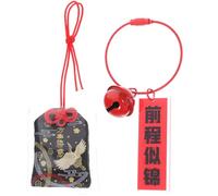 HOMSFOU Tazza da tè giapponese nero Omamori Bustina Charms Auto H? Sacco portafortuna Anh?nger Borsa Ornamenti per Salute Traffico Giapponese Bandiera