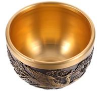 HOMSFOU Tazza da Tè in Rame Stile Cinese Vintage Design Rilievo Drago e Mitologico, Fondo Piatto e Superficie Molto Liscia, per Uso Domestico o Ristorante