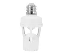 HOMSFOU Testa Sensore Prese a Luce Automatica Presa Di Luce Attivata Dal Movimento Lampadine Sensibili Alla Luce Supporti Per Lampada Di Rilevamento Del Movimento Portalampada Bianca Pbt