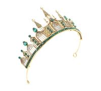 HOMSFOU Tiara Corona Gotica Nera in Lega Leggera Pettini, Corona da Ballo e Cerimonia per Cosplay, Matrimonio e Feste in Stile Vintage Drammatico